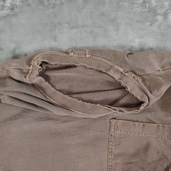 RedHead Brand Co distressed thrashed brown front pocket casual tshirt mens XL - Picture 5 of 7